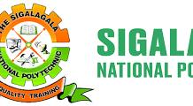 Sigalagala National Polytechnic admission letter