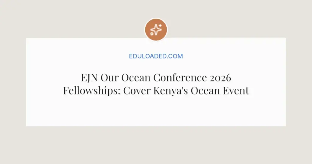 EJN Our Ocean Conference 2026 Fellowships: Cover Kenya's Ocean Event