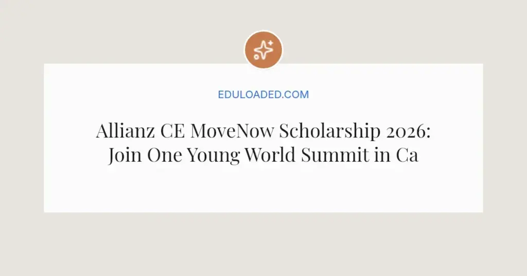 Allianz CE MoveNow Scholarship 2026: Join One Young World Summit in Cape Town