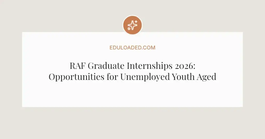 RAF Graduate Internships 2026: Opportunities for Unemployed Youth Aged 18-25
