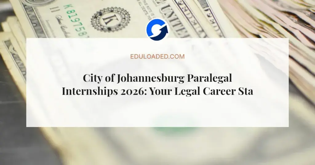 City of Johannesburg Paralegal Internships 2026: Your Legal Career Starts Here