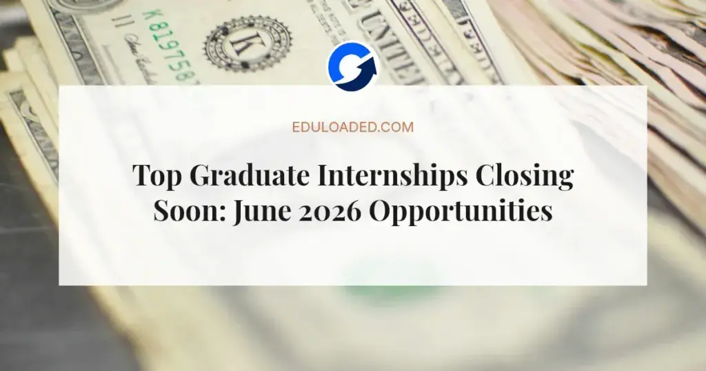 Top Graduate Internships Closing Soon: June 2026 Opportunities