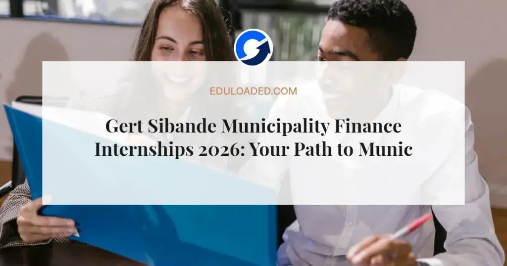 Gert Sibande Municipality Finance Internships 2026: Your Path to Municipal Finance