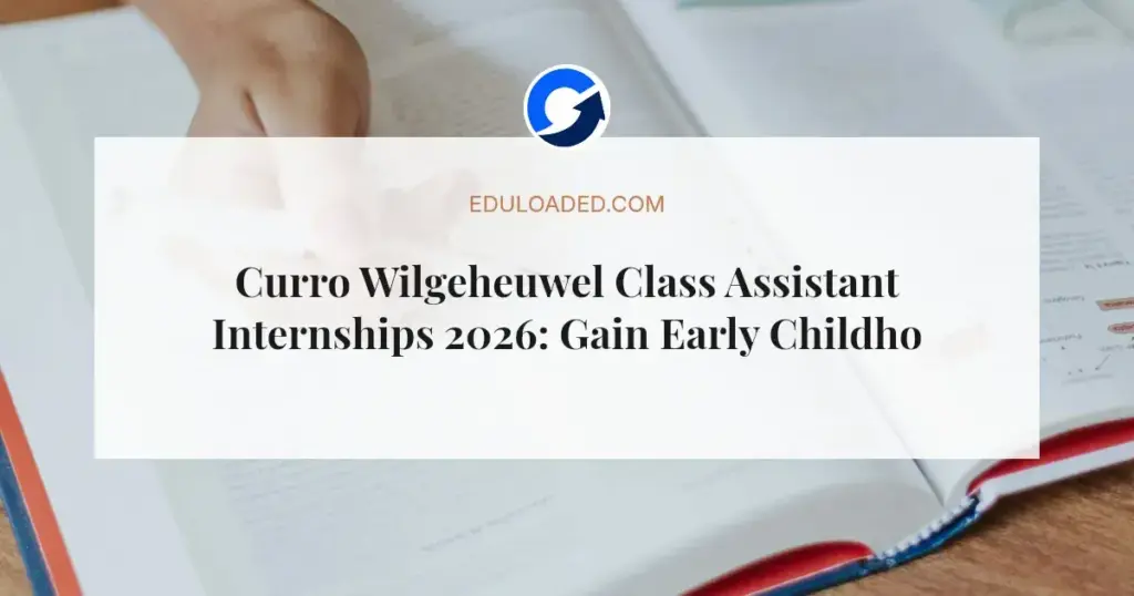 Curro Wilgeheuwel Class Assistant Internships 2026: Gain Early Childhood Education Experience
