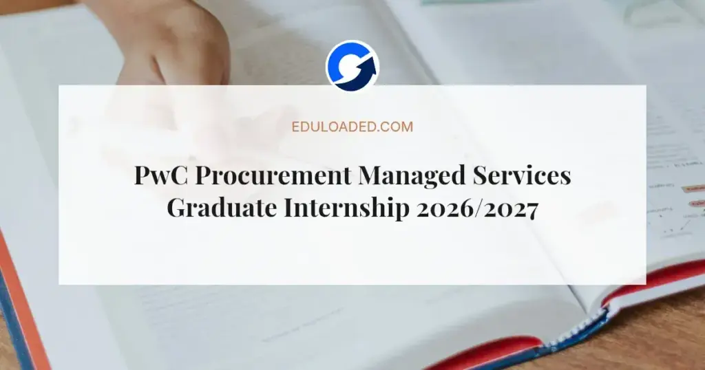 PwC Procurement Managed Services Graduate Internship 2026/2027