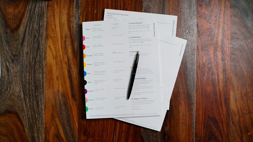 Stack of papers on a wooden table