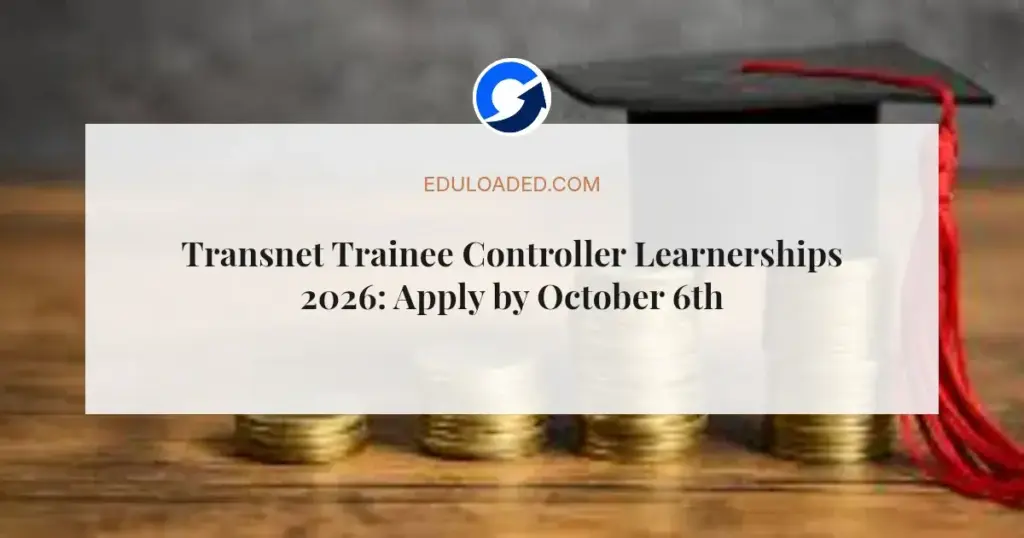 Transnet Trainee Controller Learnerships 2026: Apply by October 6th